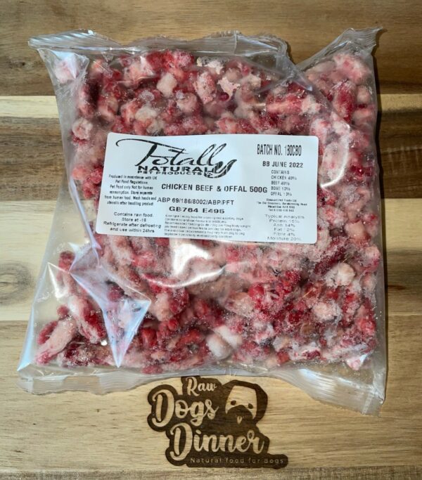 Chicken Beef & Offal Complete 1kg By Totally Natural