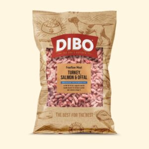 DIBO Turkey, Salmon and Offal 1kg - Natural Complementary Raw Dog Food