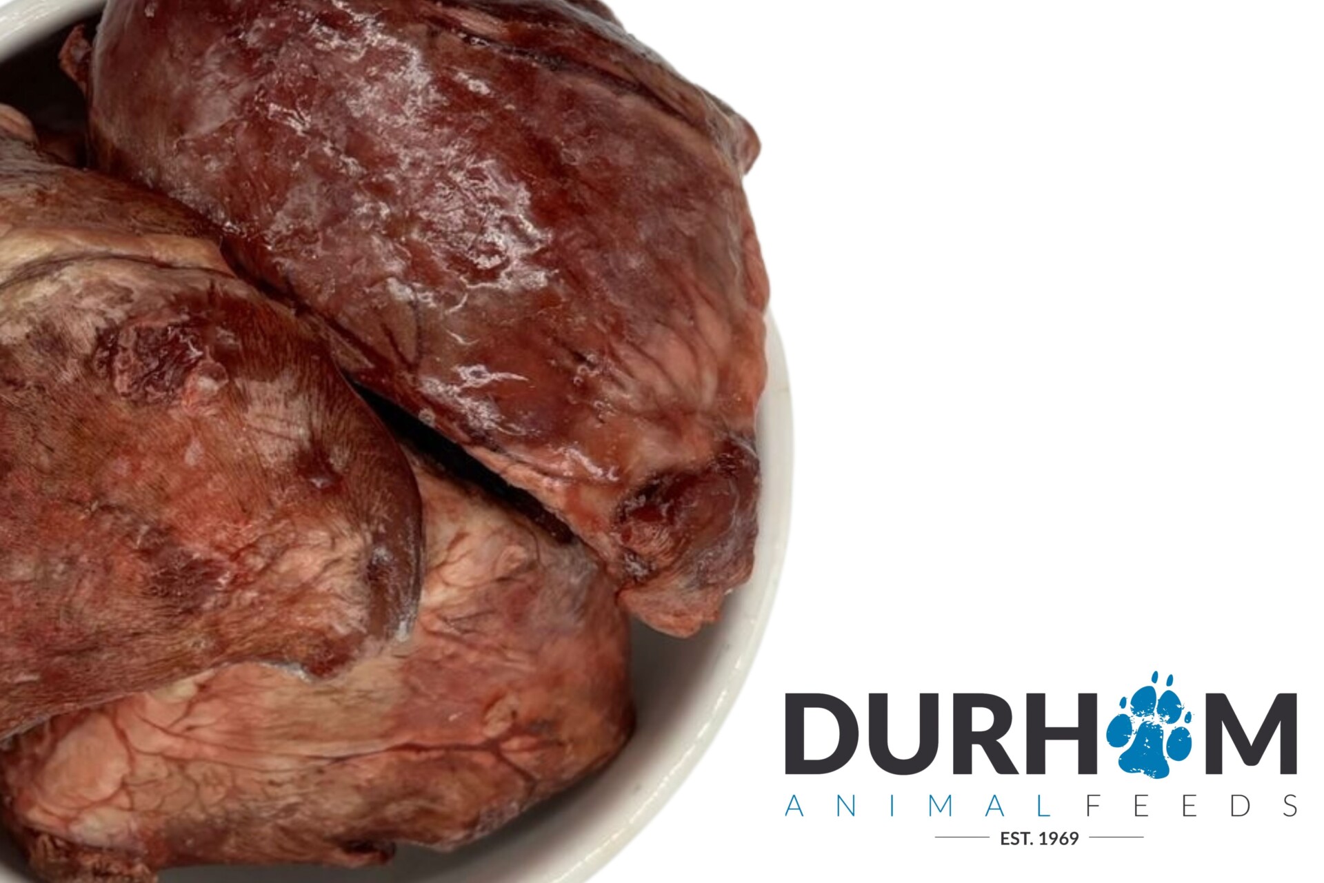 Durhams Pork Heart Chunks for Dogs – Natural Raw Dog Food Treat 1kg